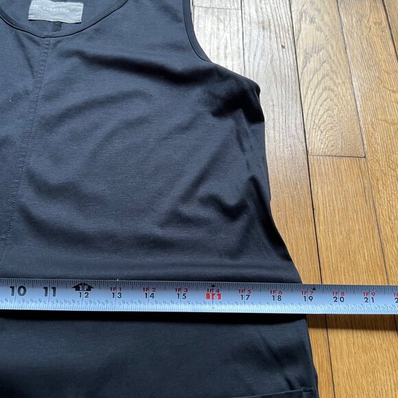 Everlane Size L Black The Luxe Cotton Sleeveless Cropped Wide Leg Jumpsuit - Picture 9 of 16